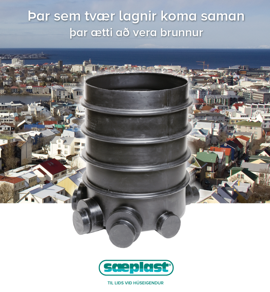 Forsíða brunnabæklings Sæplast með upplýsingum um brunna og stærðir